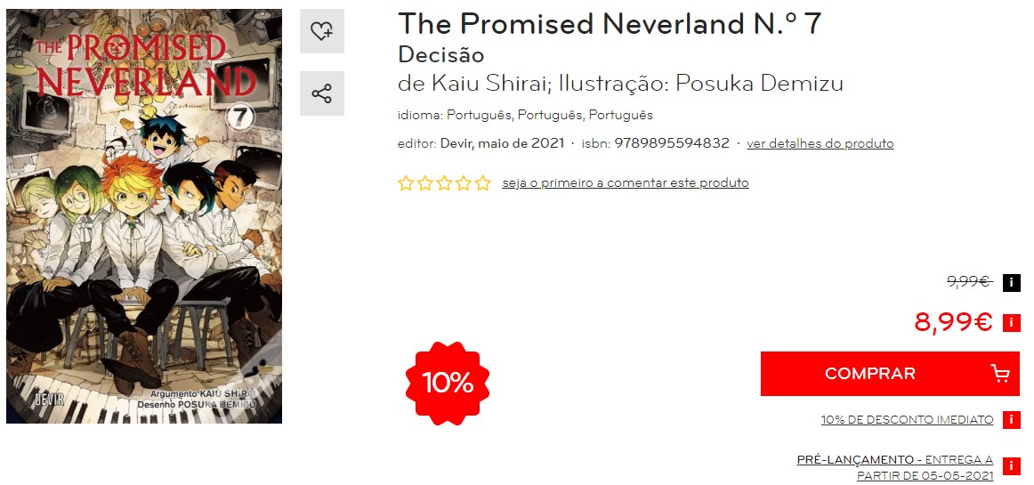 Livro Mangá- The Promised Neverland n. º 7 - Decisão