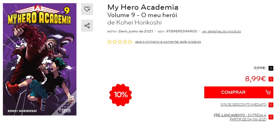 My Hero Academia - Livro 9: O Meu Herói - Brochado - Kohei
