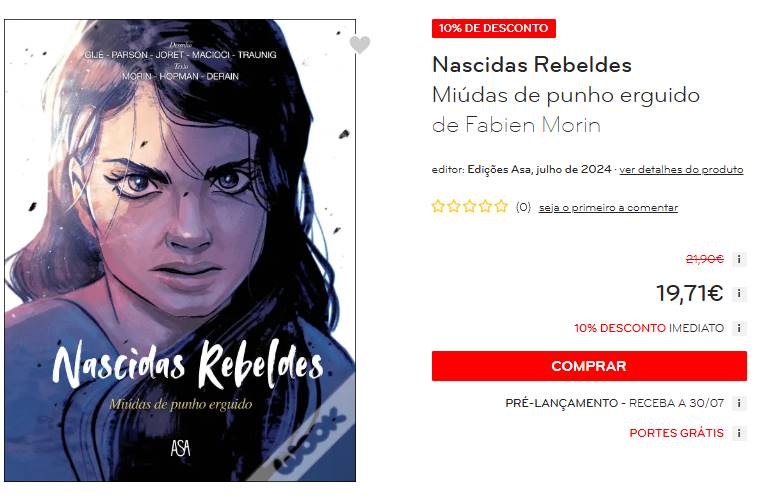 Nascidas Rebeldes: Miúdas de punho erguido - Lançamento BD